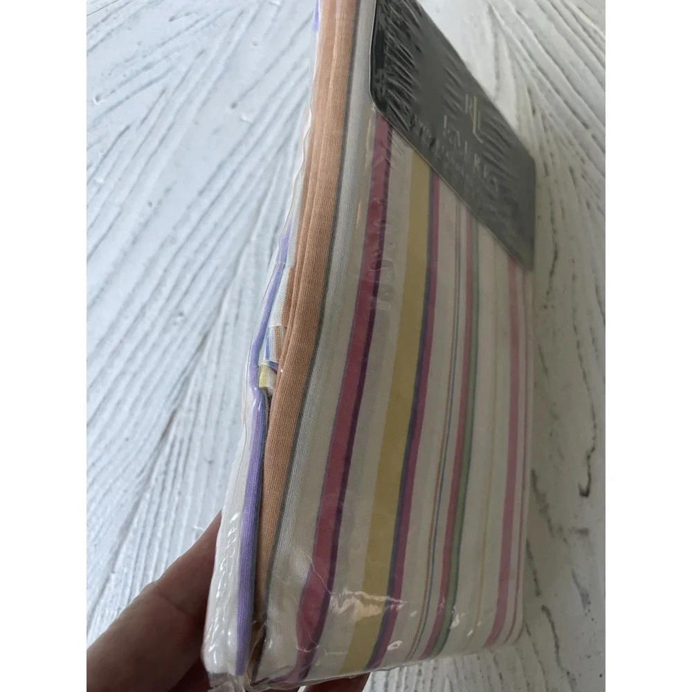 NIP Vtg Ralph Lauren Pair Candy Stripe Pink‎ Standard Pillowcases Set of 2 New